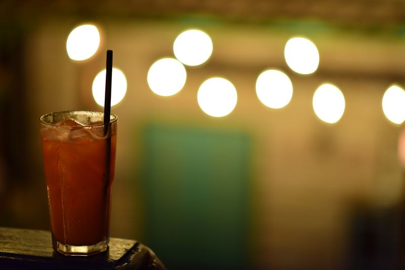 Southern sweet iced tea drink at Dave's chicken restaurant